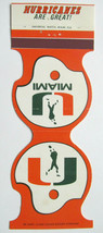 University of Miami Hurricanes 1981 Football Sports Matchbook Cover Commercial B - £1.39 GBP