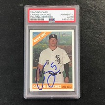 2015 Topps Heritage #558 Carlos Sanchez Signed Card PSA Slabbed Auto White Sox - £39.81 GBP
