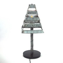 Wine Barrel Ring Table or Desk Lamp - Piramindi 2 -  Made from CA barrel rings - £231.01 GBP