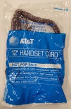 Vintage NOS AT&amp;T 12&#39; Handset Spring Cord Chocolate Brown Trimline H4DU 104 - $8.91