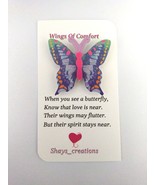 Wings Of comfort Pocket Hug with a multi colored butterfly - $111.65 MXN
