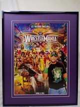 2014 WWE Wrestlemania XXX Mardi Gras 16x20 Framed Insight Poster Display  - $79.19