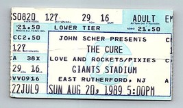 The Cure Concert Ticket Stub August 20 1989 East Rutherford New Jersey - £19.56 GBP