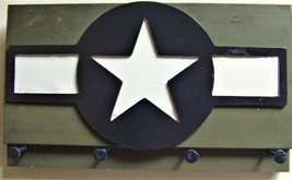 U. S. Military Olive Aircraft Insignia Wall Mounted Key Chain Rack (1943... - $17.77