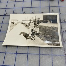 Vintage Photograph 1950s Little Boy On Tricycle Black And White  - $156.94 MXN