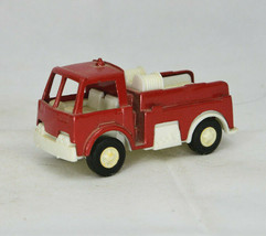 Vintage Tootsie Toy Fire Truck Red Painted Metal With White Plastic From... - $13.25