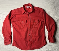 Field &amp; Stream Shirt Men’s Size Large Long Sleeve Full Button Red Vintag... - $294.44 MXN