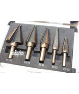5pcs SAE Step Drill Bit Set HSS Cobalt Multiple Hole 50 Size (TRI-FLAT S... - $35.89 CAD