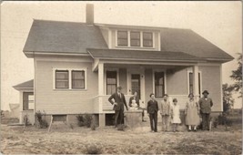 RPPC Lovely Family Front of Home Large Women Real Photo c1915 Postcard W5 - $12.95