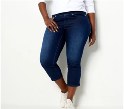 Belle by Kim Gravel Denim Cropped Slim-Fit Jean (Dark Indigo, Reg 32) A491508 - £19.46 GBP