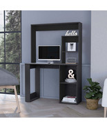 Palisades Black Computer Desk with Hutch &amp; Storage - $328.07 CAD