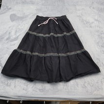 Casual Skirt Womens 11 Black Knee Length A Line Girly Fashionable Bottoms - $22.75