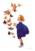 The Butterflies by Jessie Willcox Smith - Art Print - £17.57 GBP+
