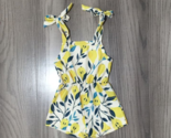 NWT Boutique Floral Girls Sleeveless Yellow Romper Jumpsuit Sunsuit Size... - £10.54 GBP