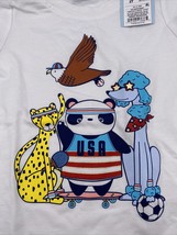 Child Short Sleeve USA Animals Graphic T-Shirt - Cat &amp; Jack White 2T - £8.09 GBP