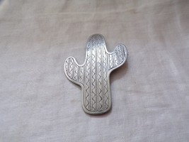 Vintage Socorro Pewter Cactus Figural Pin JJ 1988 - $460.95 MXN