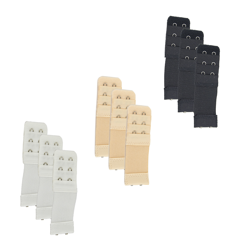 Adjustable Stretchy Bra Band Extension 9Pack Set: Extensions in 3 Great Colors
