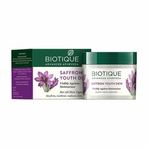 Biotique Bio Saffron Dew Youthful Nourishing Day Cream For All Skin Types, 50 G - £14.17 GBP