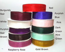 1 inch / 25mm wide - 50yds / 45 meter - 1 roll Multi Color Organza Ribbon Row OC - £7.10 GBP