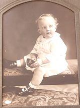 Antique Rembrandt Studio Photo Ridgefield Park NJ Baby Boy Toddler 5&quot; x 7&quot; - $26.83 CAD