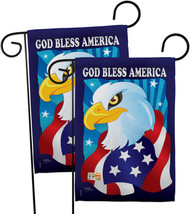Freedom Eagle Garden Flags Pack Star And Stripes 13 X18.5 Double-Sided House Ban - £22.68 GBP