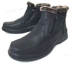 Brand New Men&#39;s Winter Boots Fur Lined Dual Side Zipper Ankle Warm Snow ... - £13.96 GBP