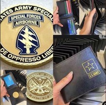 Us Army Special Forces De Oppresso Liber w/Credential Coin Holder Wallet - $42.52