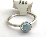 Authentic Pandora March Droplet Aqua Blue Crystal Ring 191012NAB-52 Sz 6... - £29.77 GBP