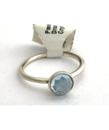 Authentic Pandora March Droplet Aqua Blue Crystal Ring 191012NAB-52 Sz 6... - £29.81 GBP