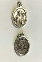 Saint Benedict Silver tone Medal, New, - $4.20 CAD