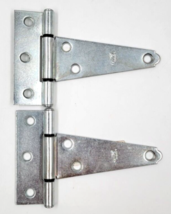 2 National Hardware 286BC 4&quot; T Hinges Heavy Duty Zinc Plated - £7.07 GBP