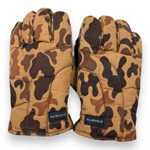 Vintage Promark GoreTex Gloves Men&#39;s Large Duck Camo Leather Grip Distre... - £15.79 GBP