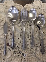 Vtg 1847 Rodgers Bros Reflection IS Silver Plated Serving 5 Pc Serve Ware Lot - £50.91 GBP