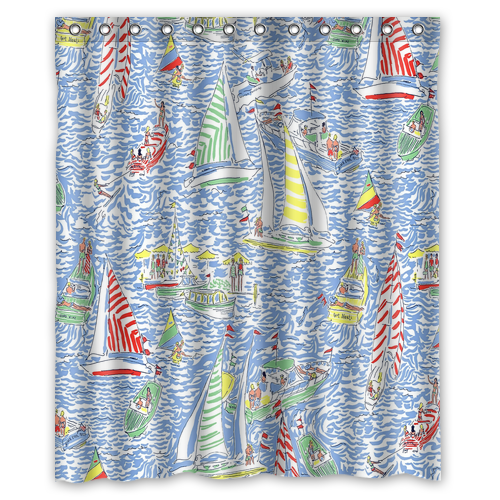 14 Pattern Lilly Pulitzer Custom Waterproof Polyester Shower Curtain 4 Size Item image 11
