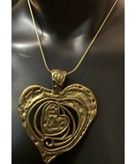 Unisex Fashion 18k Gold Filled Snake Chain Necklace With Alloy Heart Pendant - $13.85