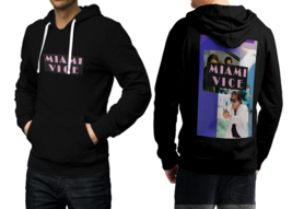 Miami Vice (80&#39;s Tv Show) Black Cotton Hoodie For Men - £32.04 GBP