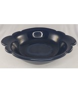 Frankoma Navy Blue Scalloped Bowl 30B Vintage Pottery USA - £28.55 GBP