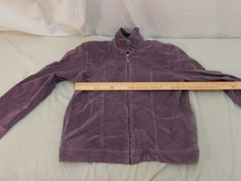 Adult Women's Alfred Dunner Light Purple Full Zipper Jacket Long Sleeve ... - $15.52