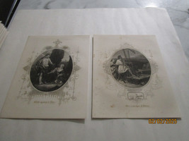 Moses In Midinn &amp;Christ &amp; Mary Engraved Religious Prints Mid 1800S Buy 1 Get 1 - $19.80