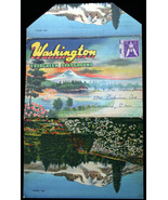 1942 color litho POST CARD fold-out WASHINGTON EVERGREEN PLAYGROUND war ... - £4.08 GBP
