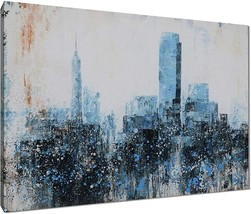 Ndc SkyArt New York City Wall Art Modern Chicago Skyline Giclee Canvas Prints - £38.75 GBP