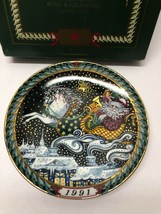 Bing & Grondahl Santa Claus The Journey 1991 SIGNED Porcelain Plate - £23.25 GBP