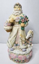 VTG Victorian MUSICAL Santa CLAUS 11 inch porcelain figure Rare SEE VIDEO - $28.32