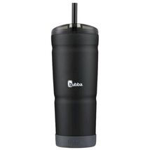 Bubba Envy-S 24oz Black Stainless Steel Tumbler w/ Straw &amp; Gray Bumper - $26.74