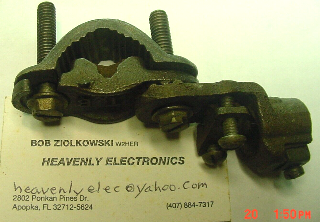1 NOS T&amp;B  1/2&quot; to 1-1/2&quot; Bronze Ground Wire Pipe Clamp 3980 (10 to 2 AWG) - $18.56