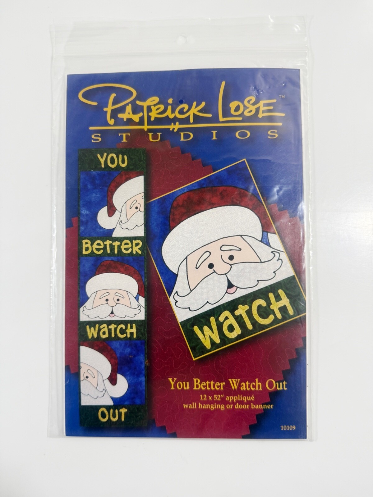 You Better Watch Out Wall Hanging Door Banner Quilt Pattern Patric Lose ... - $10.88