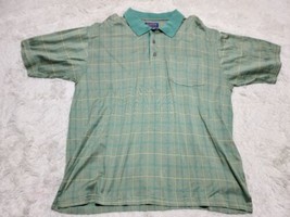 Pendleton Pocket Polo Plaid Pattern Lines Geometric Lines Cotton L Golf Shirt  - £8.81 GBP