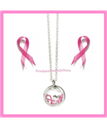 Breast Cancer Crusade Shaky Necklace Silvertone NIB - $12.82