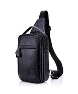 BULLCAPTAIN Genuine Leather Men Sling Bag Casual Crossbody Chest Bags - $59.99