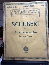 Schubert Op. Four Impromptus  For The Piano Vol. 1125 - £5.78 GBP